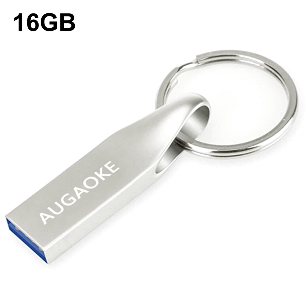 Flash Drive USB 3.0 Mini Plug and Play Bahan Logam Kecepatan Tinggi Untuk AUGAOKE 8 / 16 / 32 / 64 / 128GB