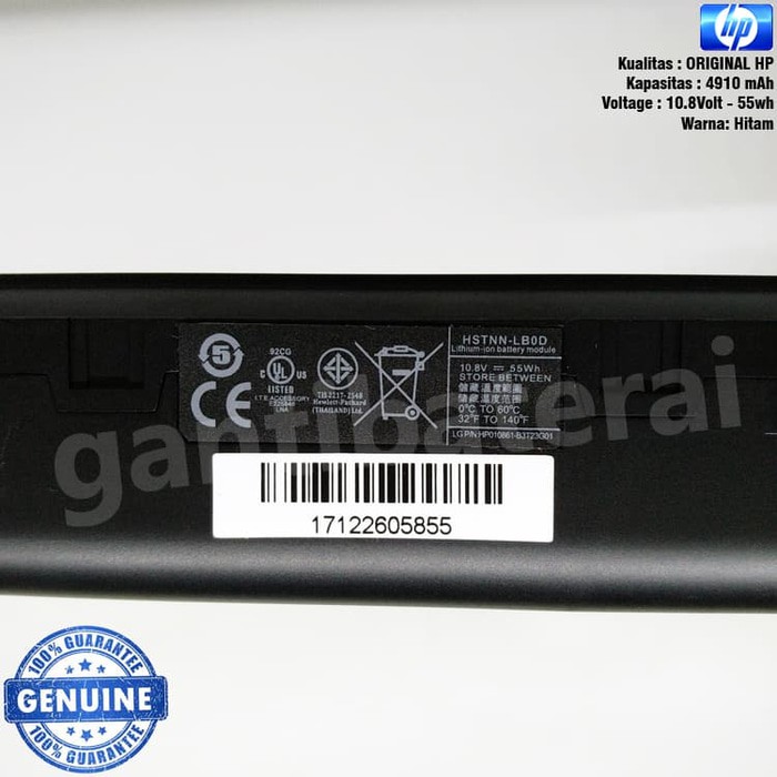 Baterai HP Mini 110-1000 110-1010 110-1011 110-1020 110-1030 Original