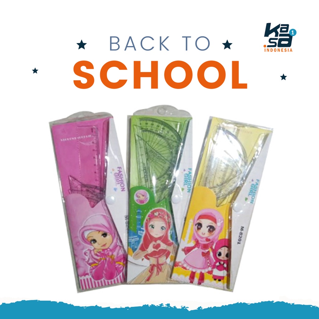

Penggaris Hijab Dompet Set Lengkap Sekolah MI / Madrasah