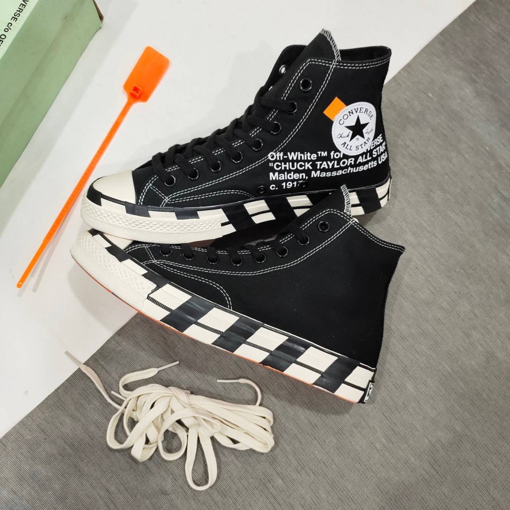Converse X Off-White Black White V2 Size 39-44 Original Premium Import BNIB Sepatu Sneakers Murah