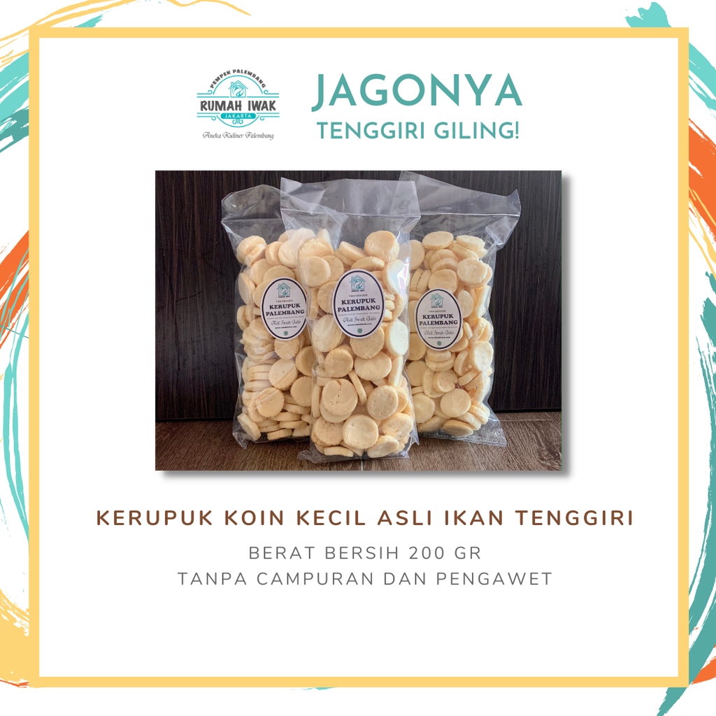 

Kerupuk Koin Kecil Ikan Tenggiri ASLI PALEMBANG 200gr