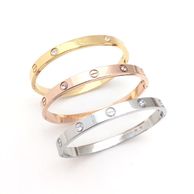 Gelang cartier love diamond