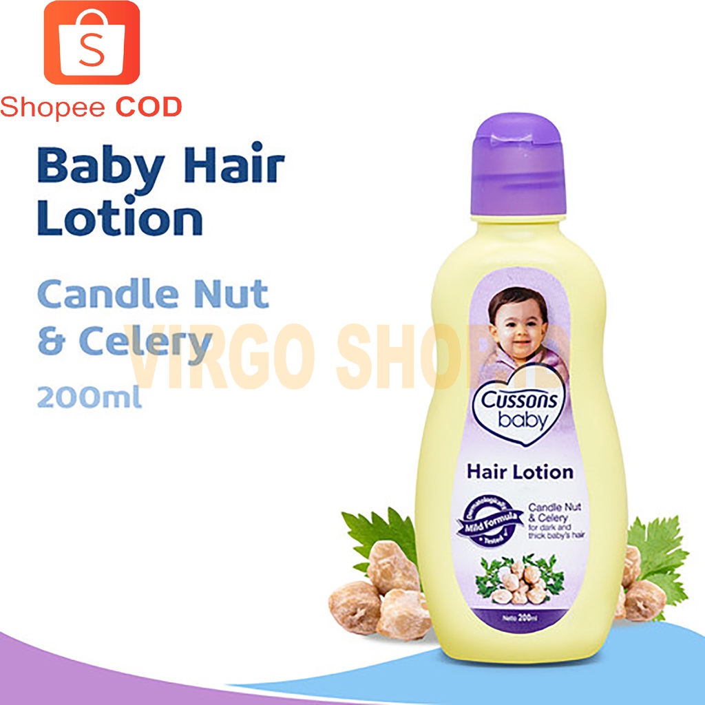 Cusson Baby Hair Lotion 200ml - Minyak Rambut Bayi / Minyak Rambut Bayi / Cussons Hair Lotion / Minyak Rambut / Hair Lotion / Minyak Rambut Bayi Cussons