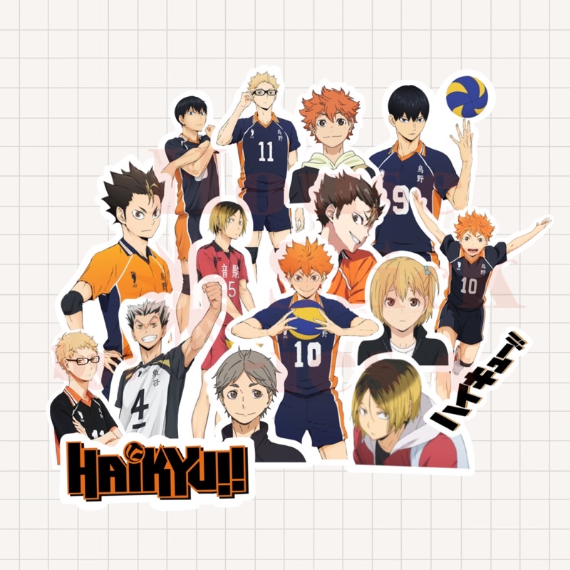 Stiker Anime HAIKYU!! (10 pcs)