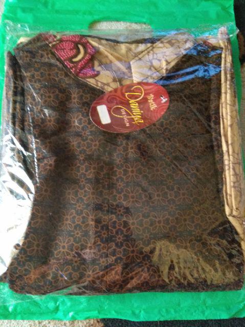 Gamis Batik Sogan Kembang Warna Jumbo Mataram Primisima (ada Hem-nya)