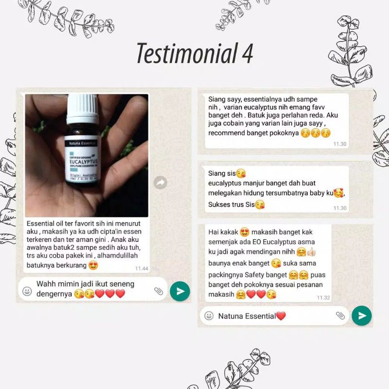 Natuna Eucalyptus Essential Oil Pure Minyak Essensial Atsiri Aroma Terapi Esensial Diffuser Difuser