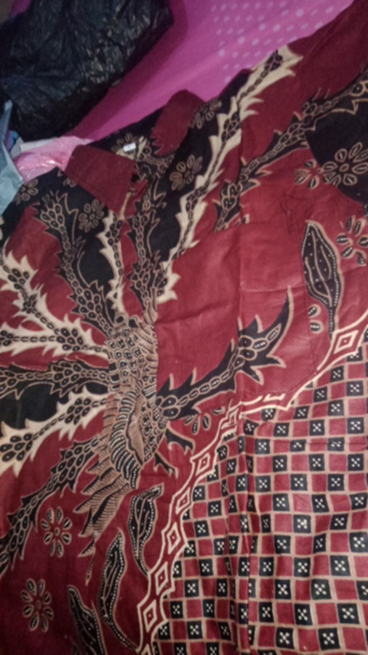 Size M. L. Xl. 2l.3l.4l .. Bswart Batik Hrb026 Kenongo  Hem Pendek Padi Pekalongan M L Xl Batik