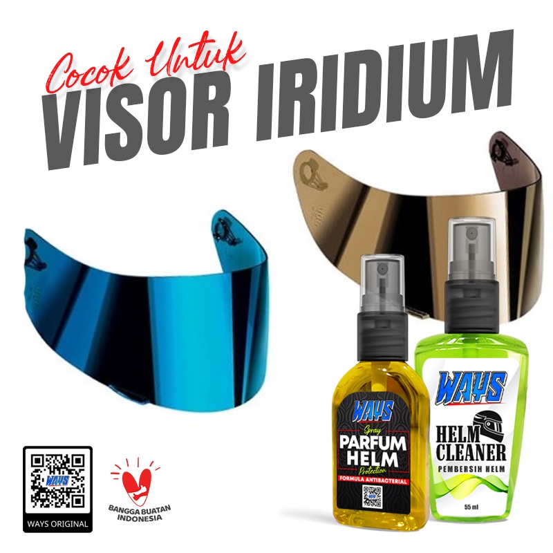 WAYS Pembersih Pengkilap Helm Body Visor Kaca - Parfum Pewangi Helmet Cross Full Half Face Motor