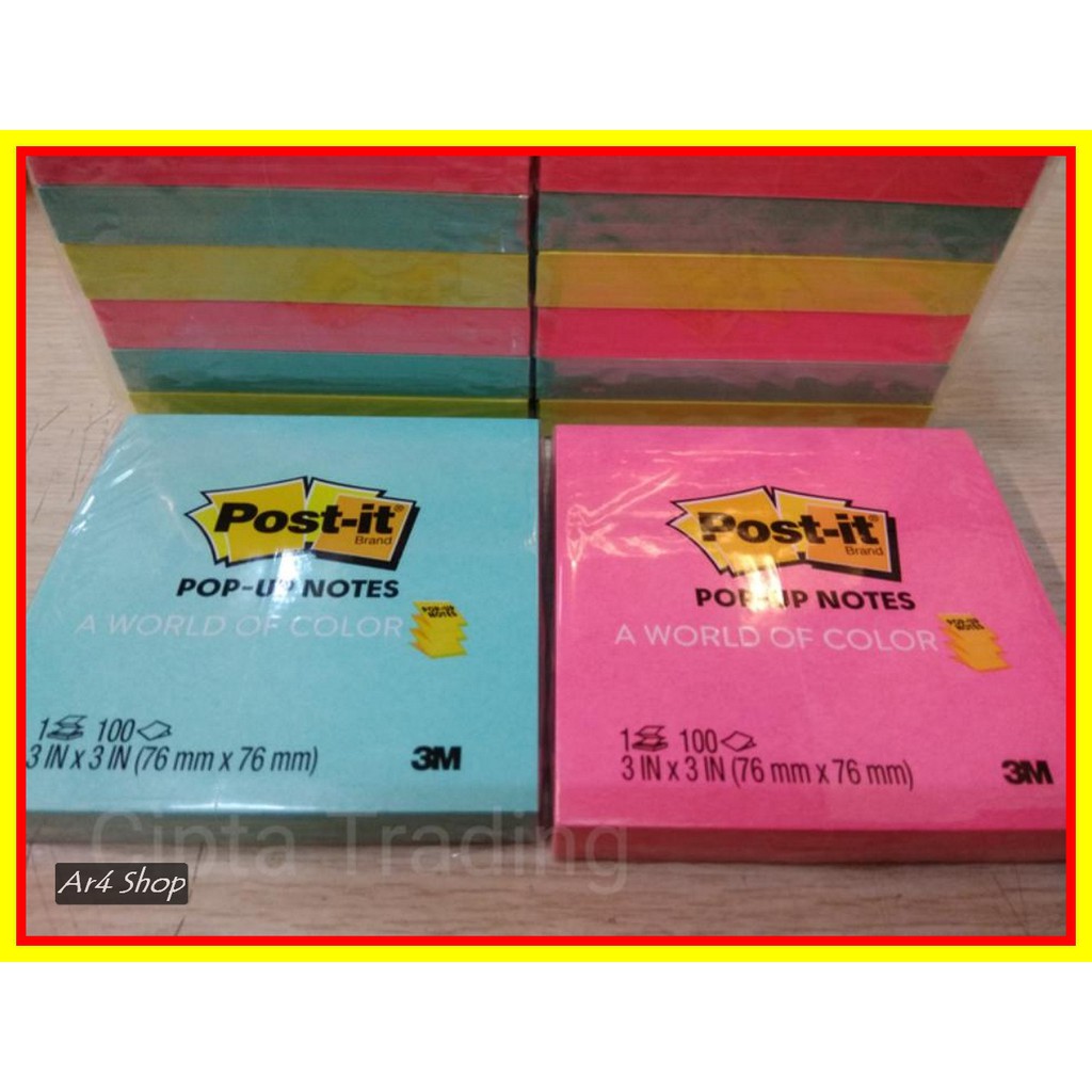 

Sticky Notes - Post-It - R330-12An Pop-Up Notes Neon Color 3 X 3& 34;