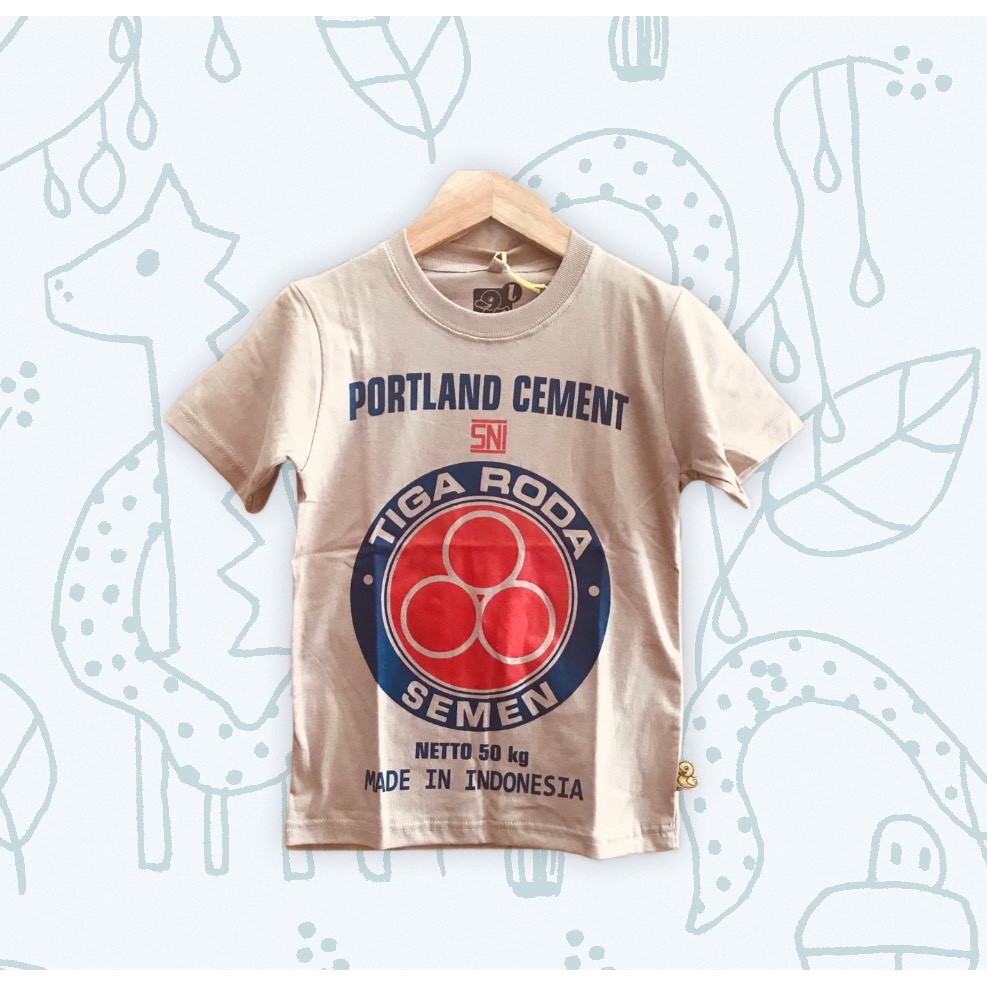 Baju Anak SEMEN TIGA RODA Lucu Brand Kaos Anak