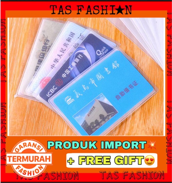 TAS FASHION OFFICIAL - SARUNG PELINDUNG KARTU CARD COVET PROTECTOR PLASTIK KARTU IMPORT