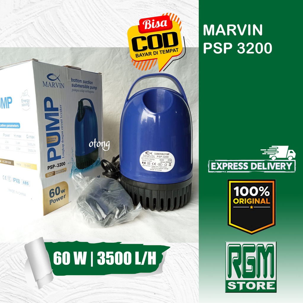 MARVIN PSP3200 psp 3200 pompa celup aquarium kolam ikan hidroponik