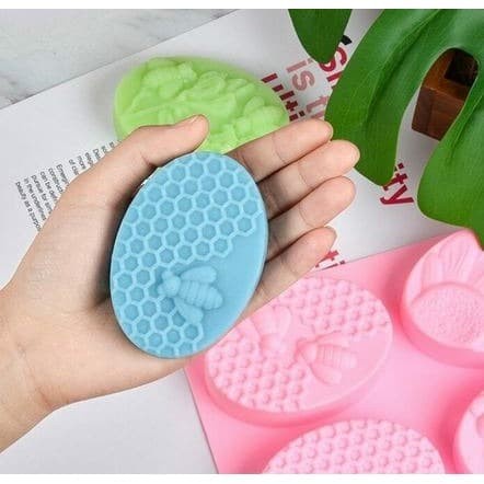 Bee Pattern Soap Silicone Mold - Cetakan Sabun DIY Pola Lebah