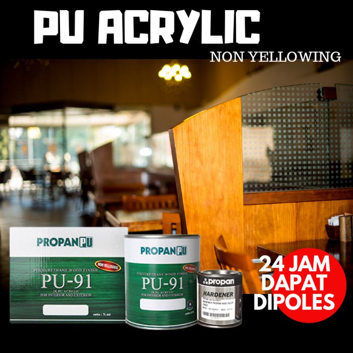 Propan Pu Acrylic Non Yellowing Pul-91 Clear 1lt - Clear Dof