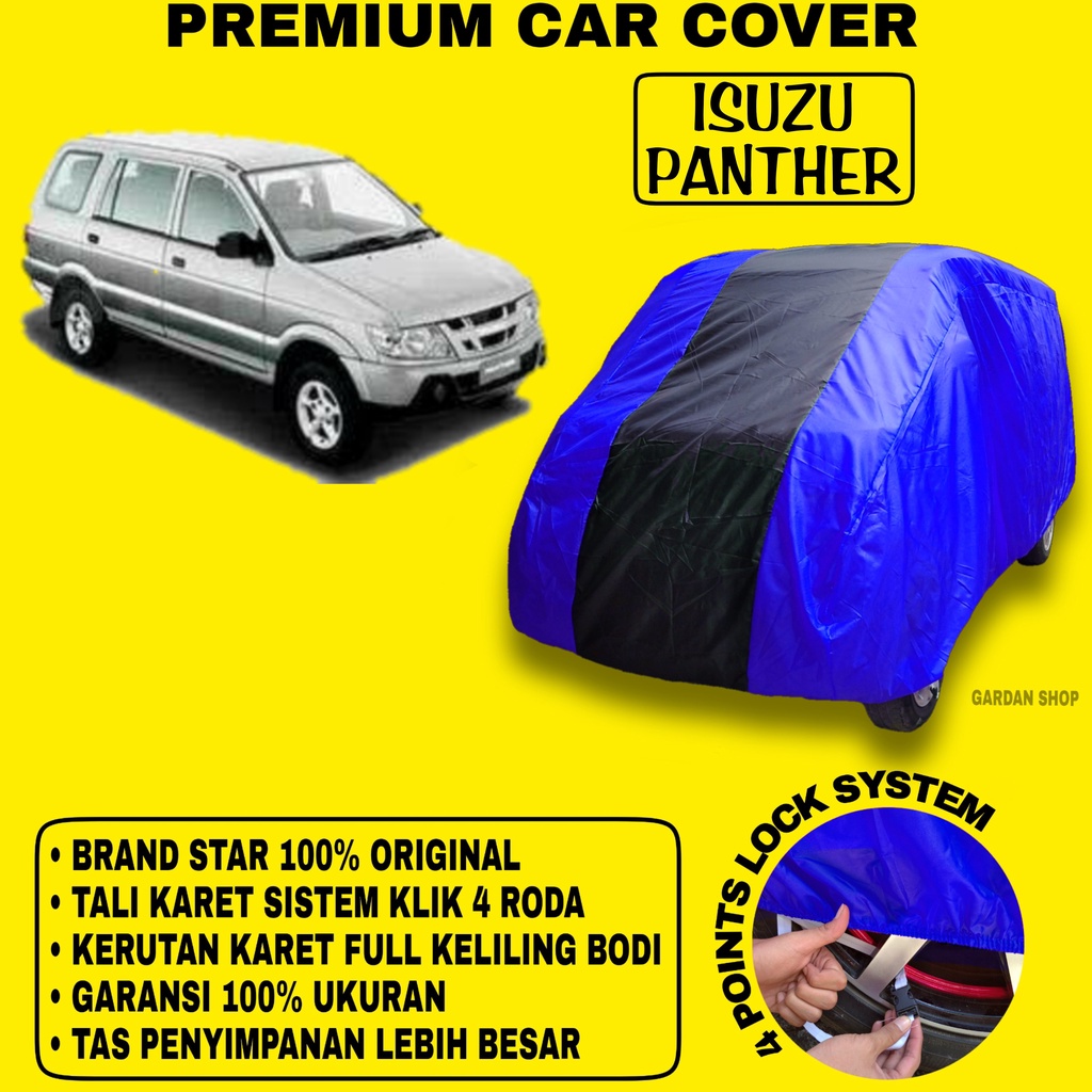 Body Cover ISUZU PANTHER BIRU HITAM Penutup Bodi Mobil Isuzu Panther Waterproof PREMIUM