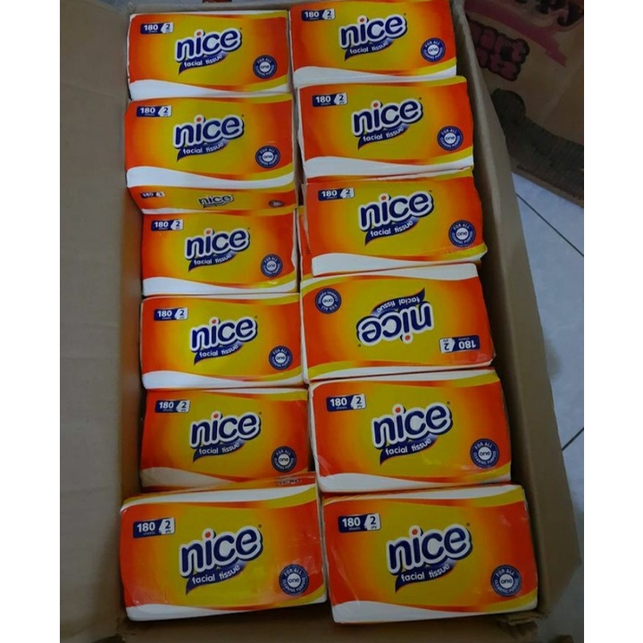 Nice Facial Tissue 180's (2ply) / Tisu Wajah / Nice Tisu Murah