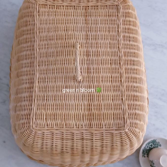 tudung saji rotan besar tutup saji persegi jumbo