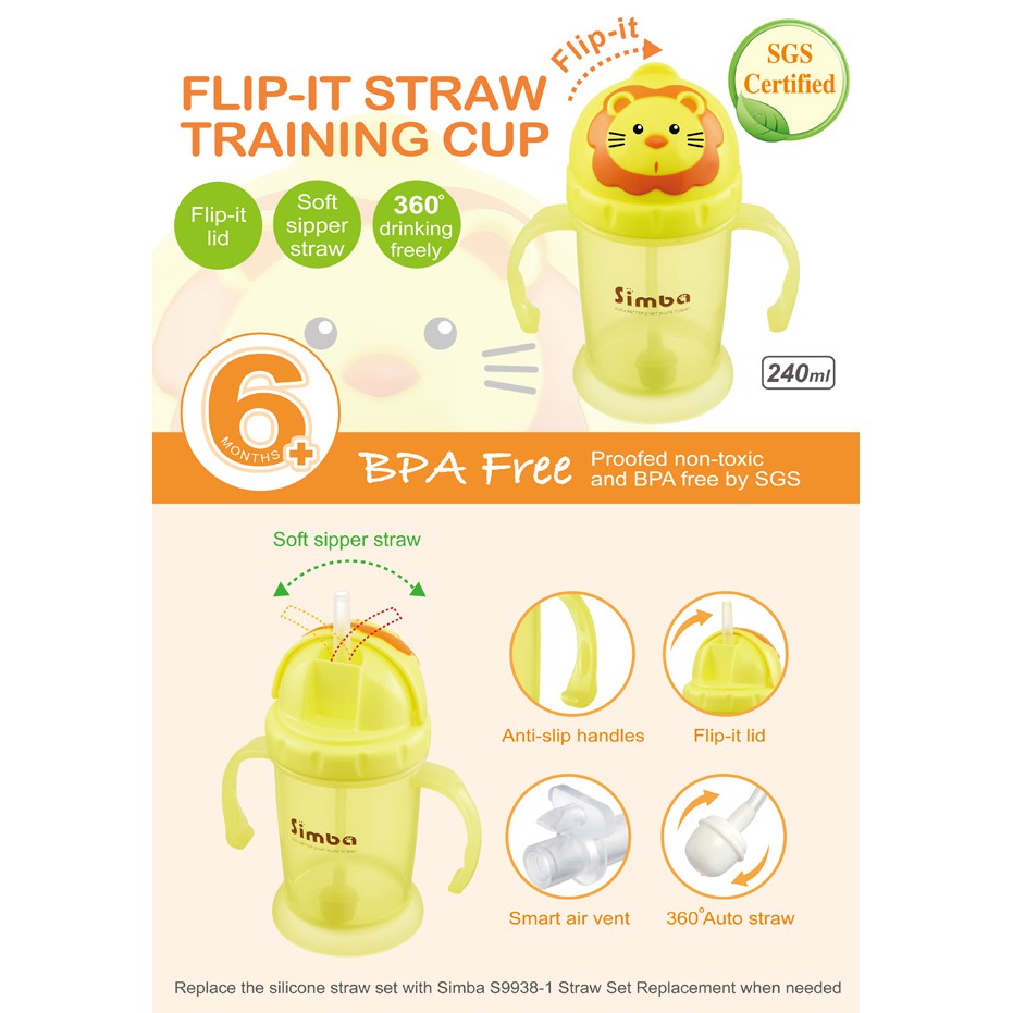 Simba Flip-it Straw Training Cup