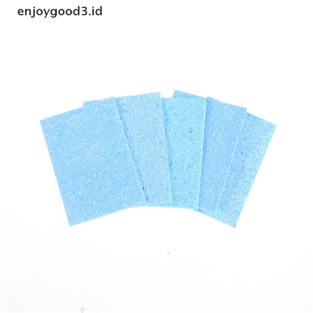 5pcs Pembersih Ujung Besi Solder Warna Biru Ukuran 6cm X 6cm