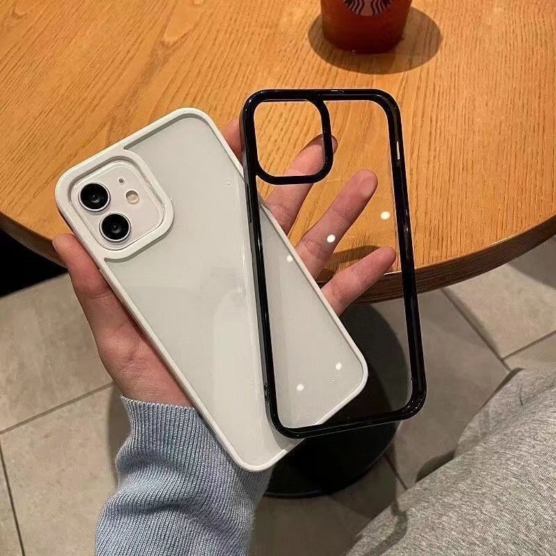 Case Bahan Akrilik Transparan Warna Permen Untuk IPhone 14 Pro Max 13 Pro Max 12 11 Pro X Xs Max 7 8 Plus I6 Plus