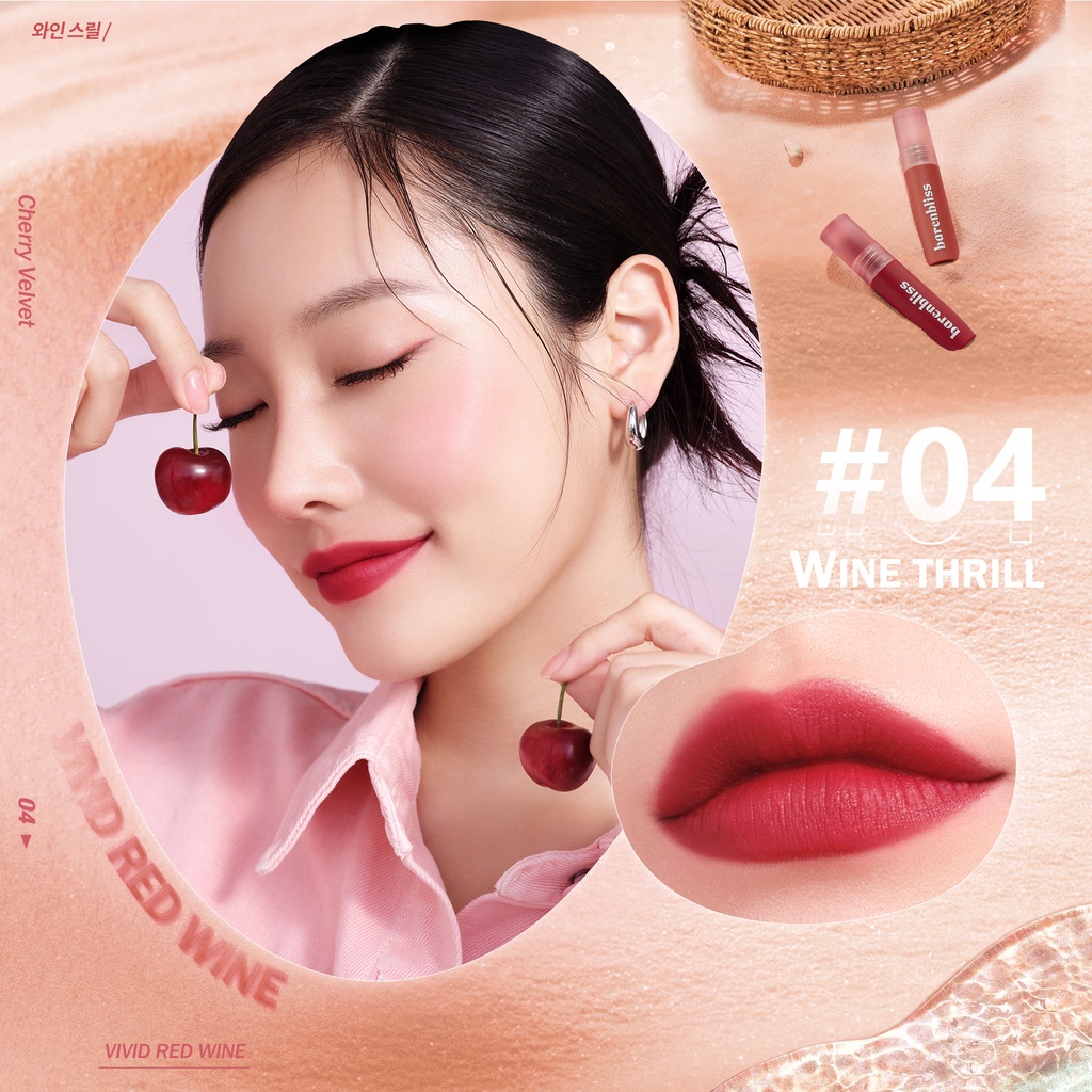 BNB Barenbliss Cherry Makes Cheerful Lip Velvet | Korea Lip Cream