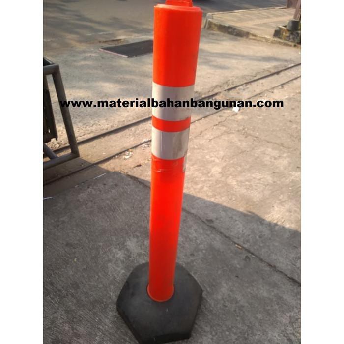 Promo stick cone tinggi 110 cm karet pembatas jalan raya lurus barrier Murah