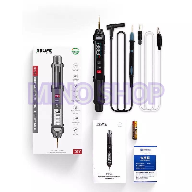 DIGITAL PEN MULTITESTER - MULTIMETER PEN DIGITAL RELIFE DT-01