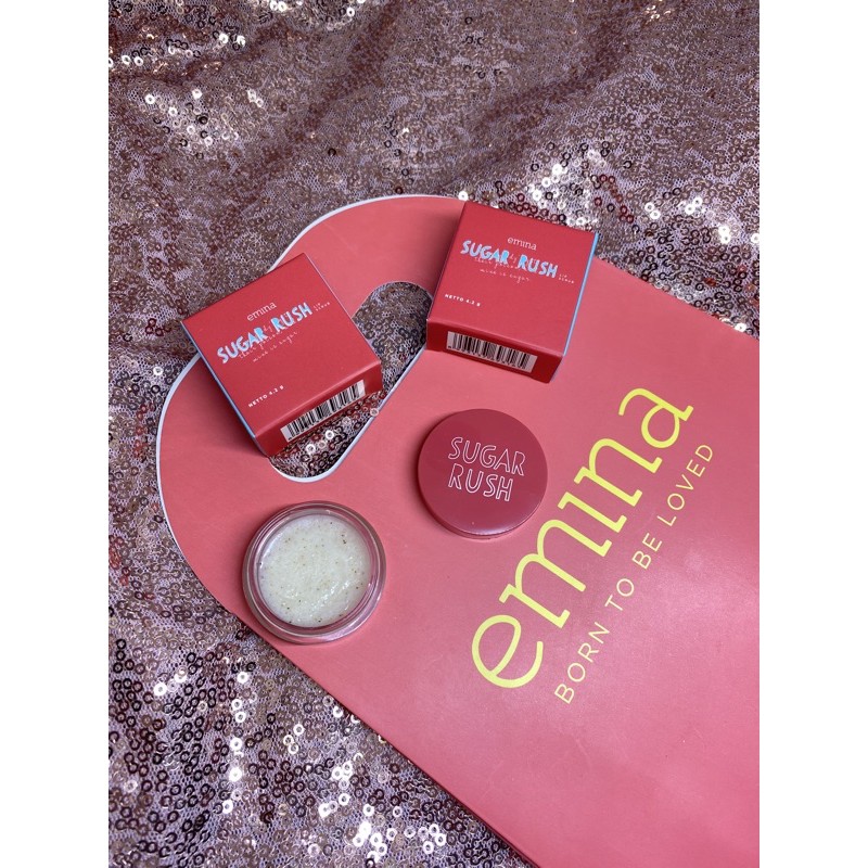 ✿ELYSABETHME✿ ˜”*°• emina •°*”˜. emina sugar rush lip scrub scrubing bibir anti kering mengelupas baby lips pelembab