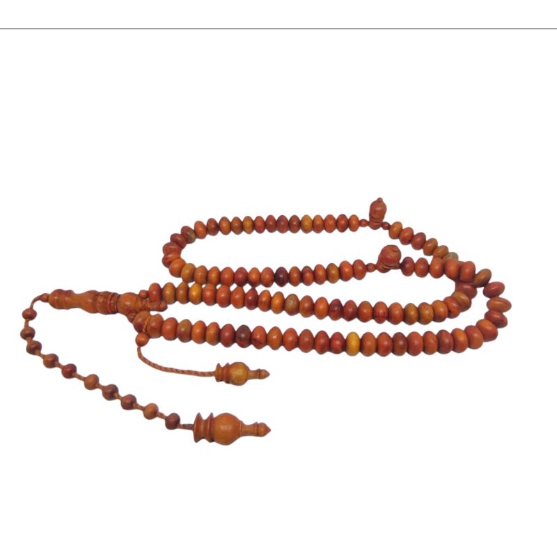 Tasbih Kayu Secang Pipih Super size 8mm