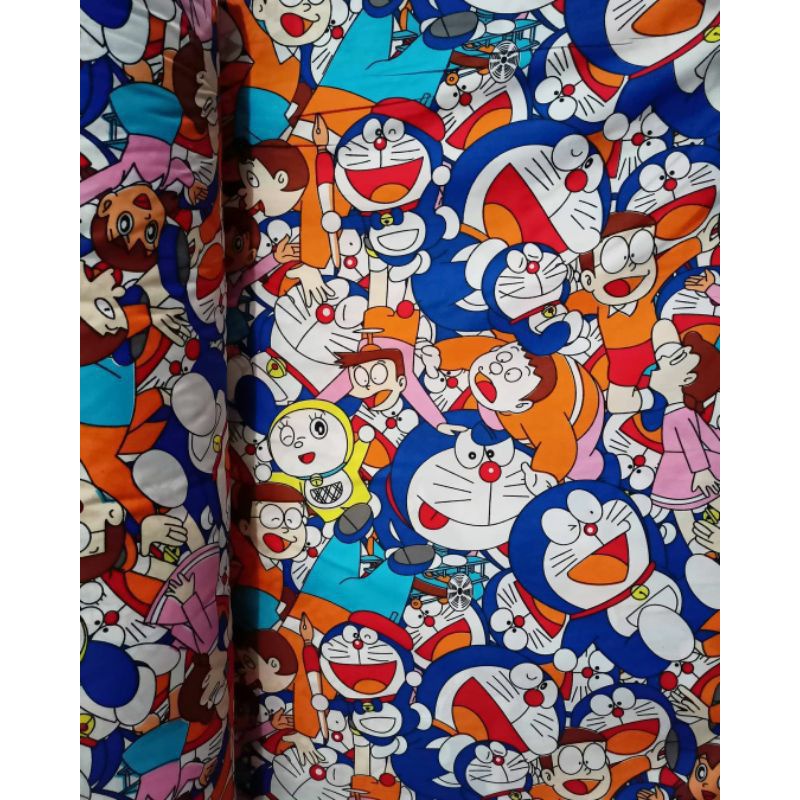 PUSAT GROSIR - Kain Bahan Sprei Piyama Motif Karakter Kartun Anak Katun Polymicrotex 1