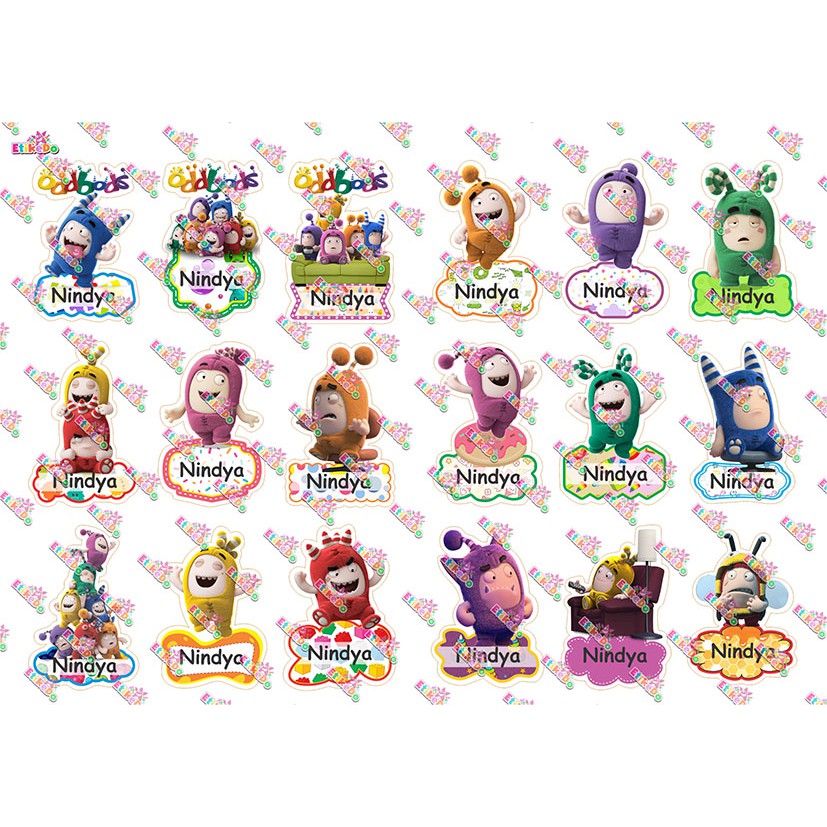 

LABEL NAMA ODDBODS 72 STIKER - ANTI AIR/ROBEK/LUNTUR -1 Nama OD1M1