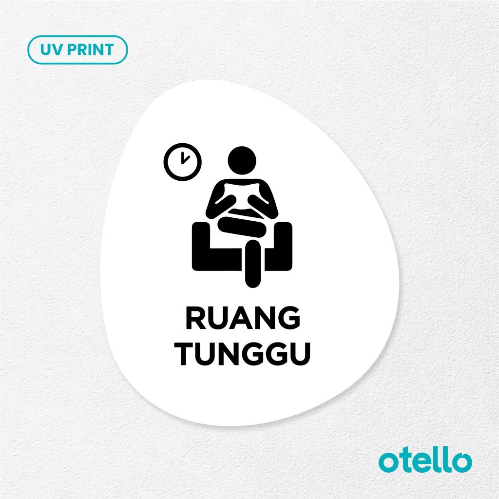 Ruang Tunggu Sign Board Akrilik Tempel Dinding Papan Acrylic Restoran Dinding Petunjuk Toko Cafe