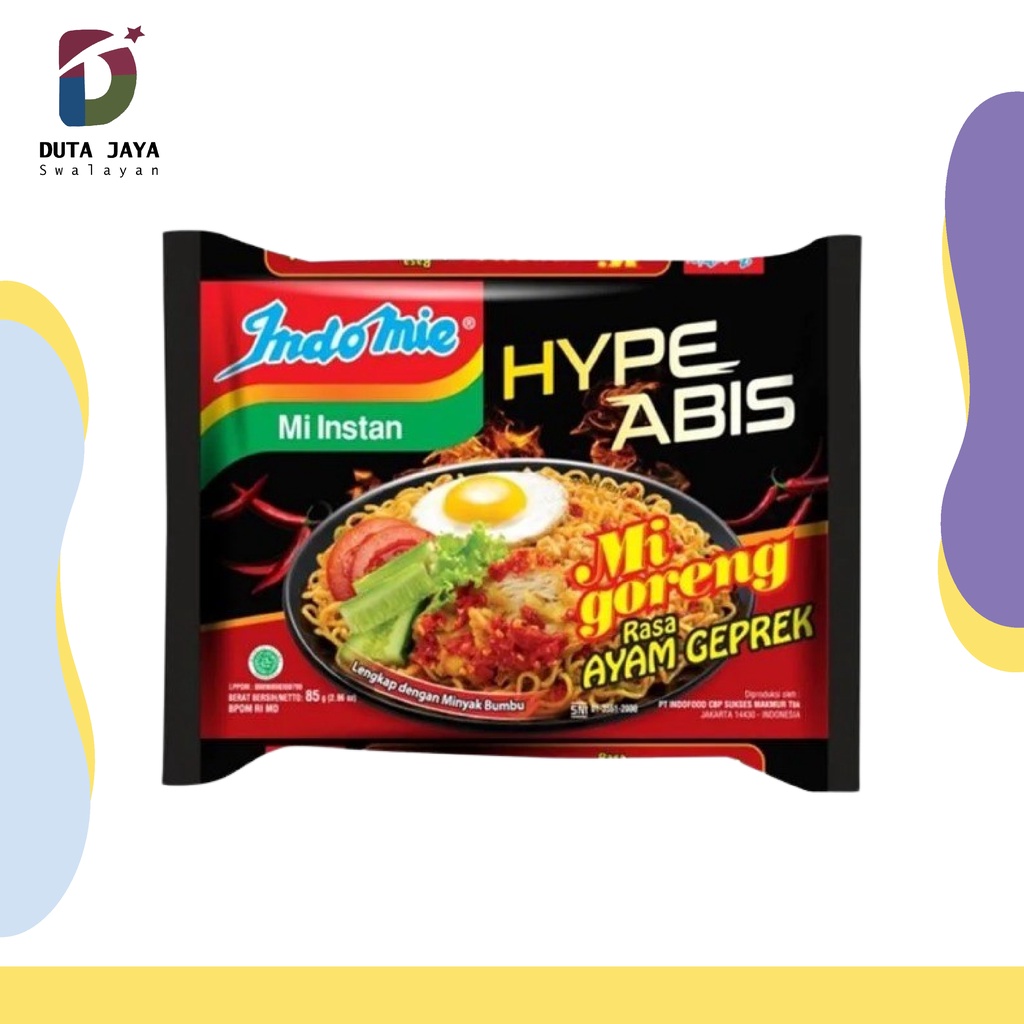 Mie Indomie Hype Abis Mi Instan Goreng Ayam Geprek 85 Gram