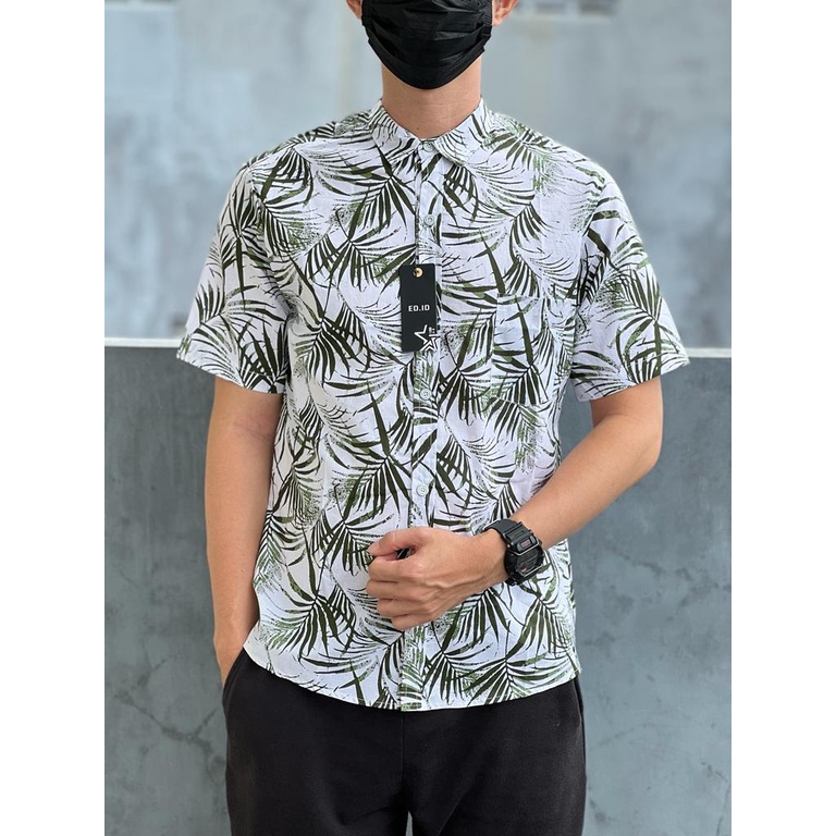 MOKOKOMO Kemej Pria Motif T-20 Kemeja Pantai Lengan Pendek Kemeja casual (Uk. S,M &amp; L )