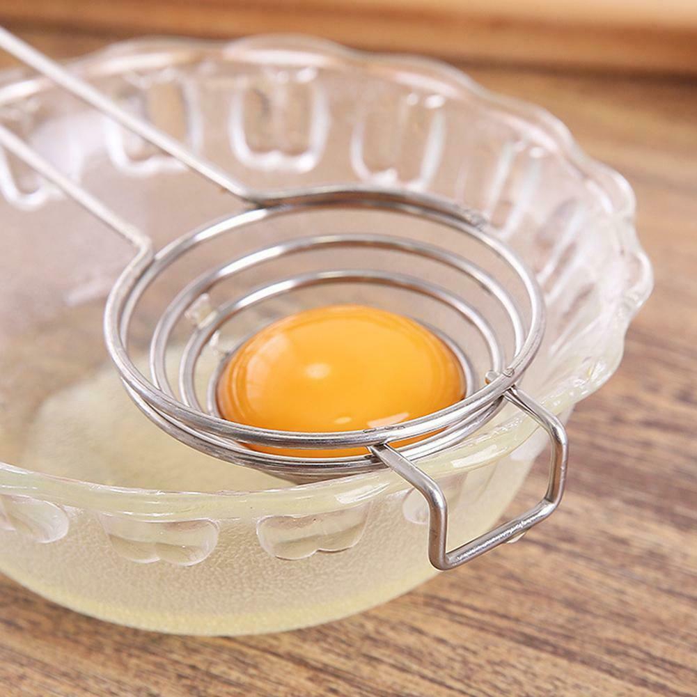 Stainless Steel Egg Separator / Kitchen Gadgets Yolk Separator / Long Handle  Yolk Filter / Egg Separator Kitchen Tool