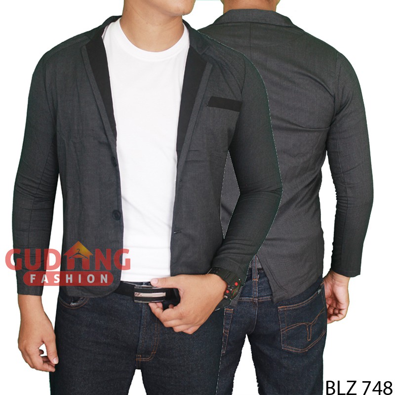 Blazer Pria Slim Fit Katun dengan Lis / Banyak Motif / Premium Quality (COMB)