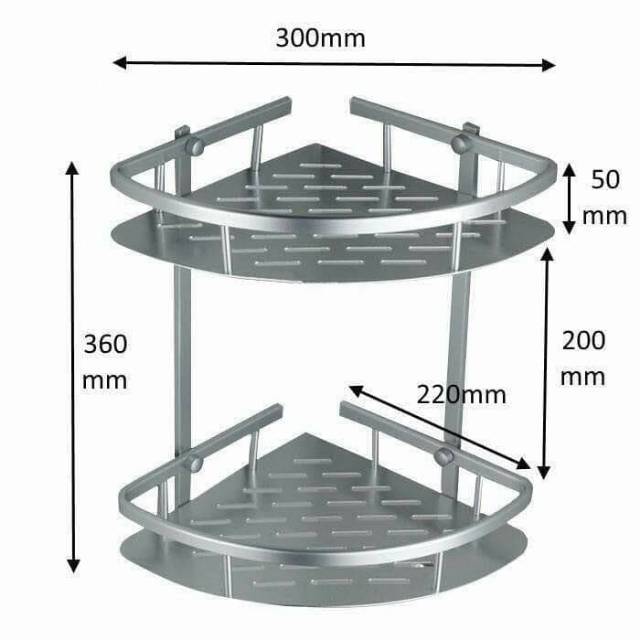  Rak  dinding kamar  mandi  sudut aluminium Shopee  Indonesia