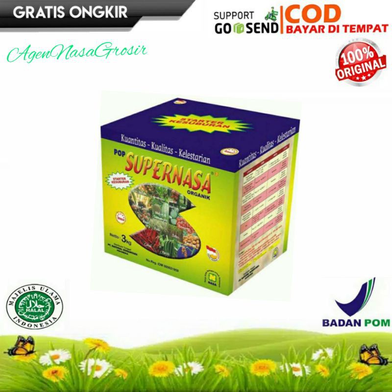 PUPUK SUPER NASA KEMASAN 3KG,SPRB NASA ,PUPUK PADAT,pupuk penyubur tanah