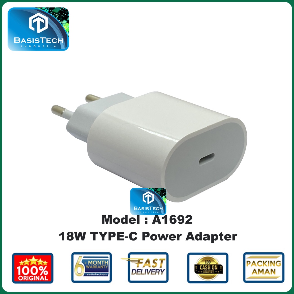 ADAPTER KEPALA CHARGER IP11 11 PROMAX TYPE C A1692 18WATT POWER ADAPTER