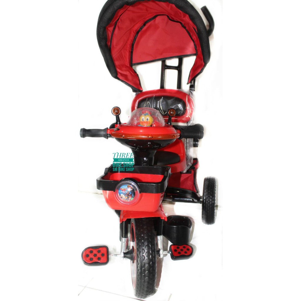 SEPEDA ANAK RODA TIGA PACIFIC LMX-010 CANOPY PLUS MUSIK WARNA MERAH