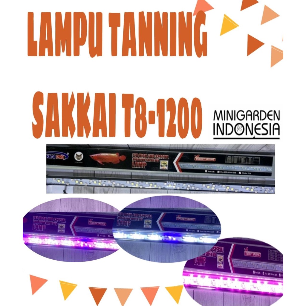 SAKKAI PRO T8-1200 DUS ABU LAMPU TANNING CELUP IKAN ARWANA LAMPU LED