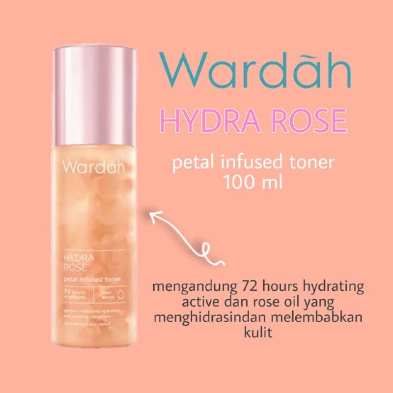 wardah hydra rose petal infused toner