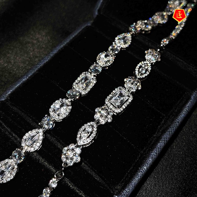 [Ready Stock]Niche Design S925 Silver Cold Style Diamond Bracelet