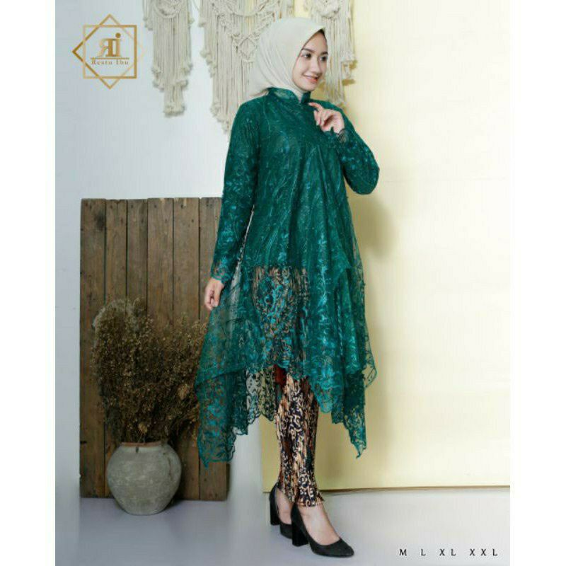 SET Kebaya Sanghai Busui / Kebaya Modern / Kebaya / Kebaya Tunik Arumi