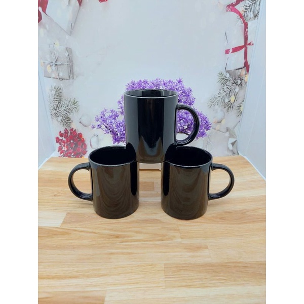 Mug / gelas keramik standart hitam