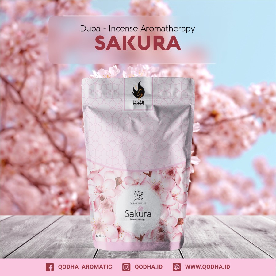 Bukhur Buhur Dupa Kerucut Aromaterapi Qodha isi 50 Pcs Aroma SAKURA