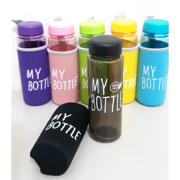 GH 279. MY BOTTLE BENING WARNA Free Puch Botol Transparan Tanpa Kotak
