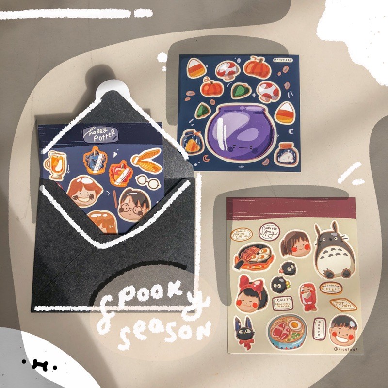 

Riceloaf HALLOWEEN SERIES Sticker Sheet Lucu Cute