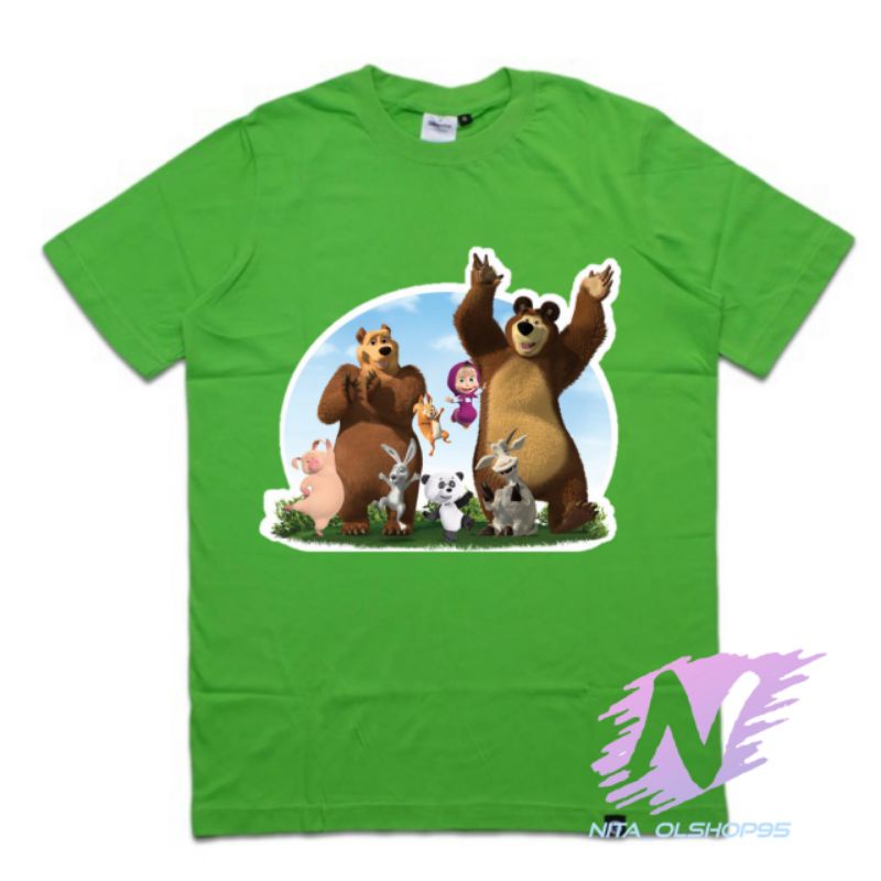 kaos Masha and the bear baju kaos anak marsa