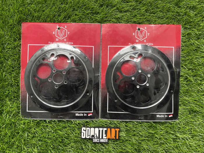 Cover Fan Vkustom Black Model Tony Scooter Untuk Vespa